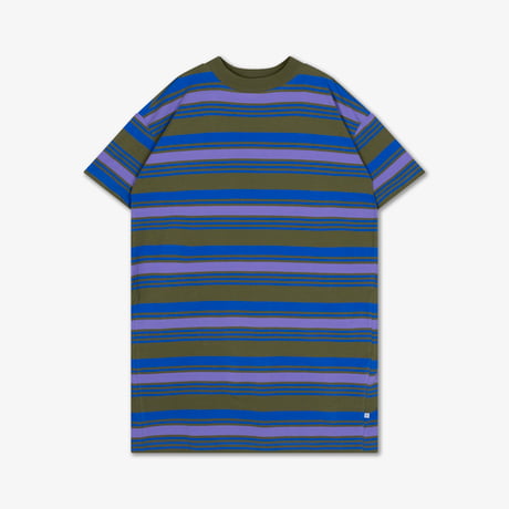 [Repose AMS] Boxy tee dress / khaki bloom stripe