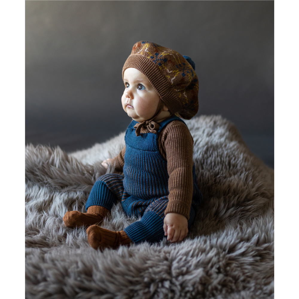 MABLI] TIRION DUNGAREES / AZURITE BLUE×PEACAN