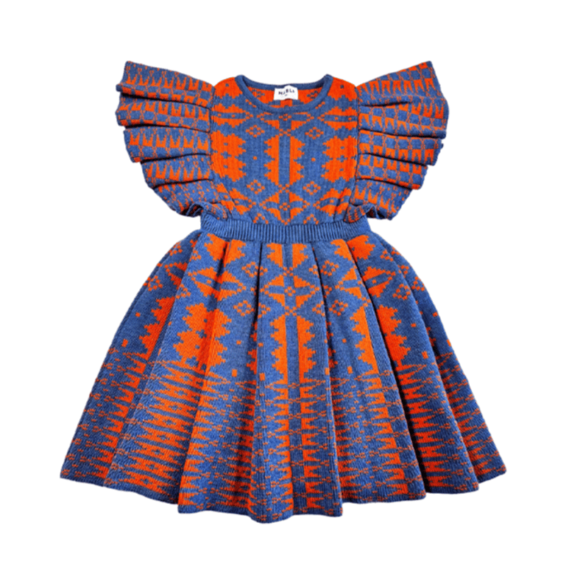 MABLI] ERYRI DRESS / DENIM × PUMPKIN | Sun Sea