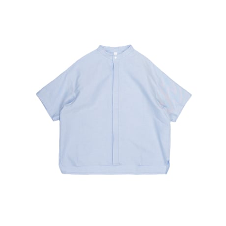 [MOUN TEN.] oxford bandcollar s/s shirt / saxe