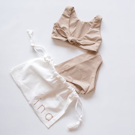 [Ina Swim] June Long Sleeve One-Piece / MOSS / 2Yのみ