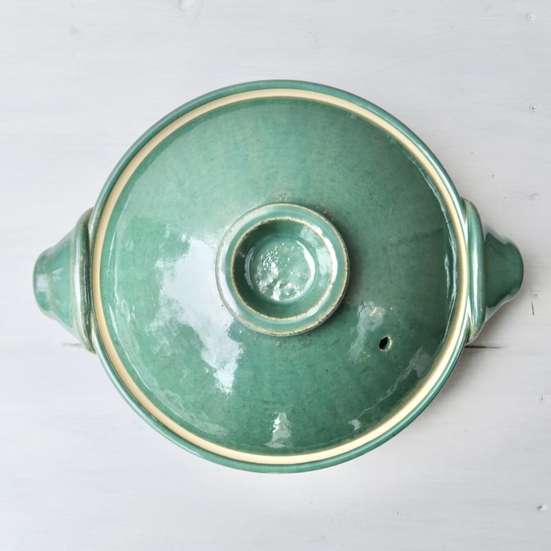 伊賀丸柱焼 土鍋 / 青磁7寸 | Les-VACANCES