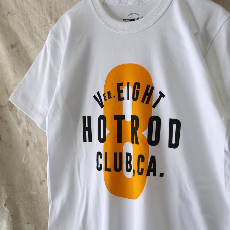 HOT ROD CLUB / Tシャツ(フロントプリント)/ ホワイト HOT ROD CLUB / Tシャツ(フロントプリント)/ ホワイト