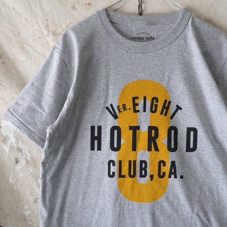 HOT ROD CLUB / Tシャツ（フロントプリント）/ ヘザーグレー