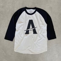 【M・Lサイズ】"A" ラグランT / ホワイト×ブラック