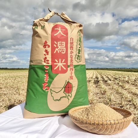 新米【令和8年産 10/5以降発送】特別栽培米あきたこまち 玄米30㎏（精米不可）
