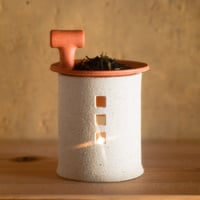 茶香炉（煙突おうち）- ミニ（シロ）※抗菌・消臭や風邪予防