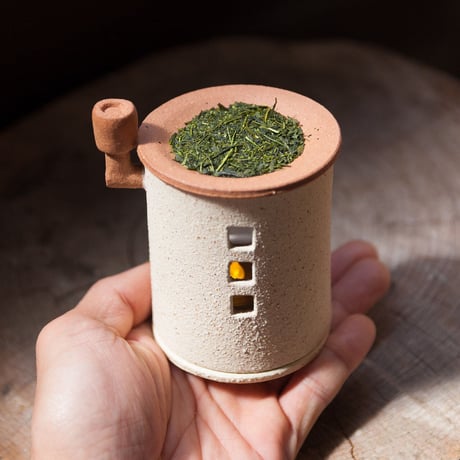 茶香炉（煙突おうち）- ミニ（シロ）※抗菌・消臭や風邪予防、睡眠改善にも◎