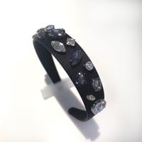 ビジューカチューシャ (BLACK×SILVER)
