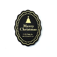 XH_07【クリスマスピック　オーバル金箔】100枚