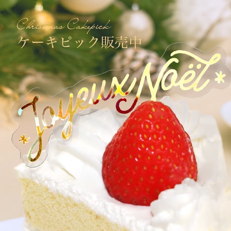 XT_16【クリスマス透明ピック　Joyeux Noël 】100枚