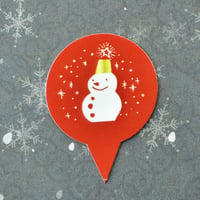 XS004【クリスマスピック・スタンダードシリーズ】Christmas Snowman＜サークル＞100枚入り