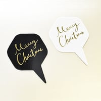 XM_04【クリスマスメッセージピック　白】100枚