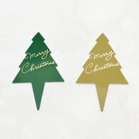 XT_08【クリスマスツリー　金刷り】100枚