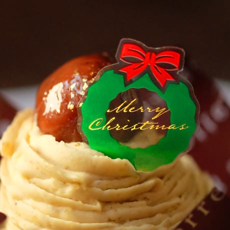 XT_07【クリスマスピック　リース緑】100枚