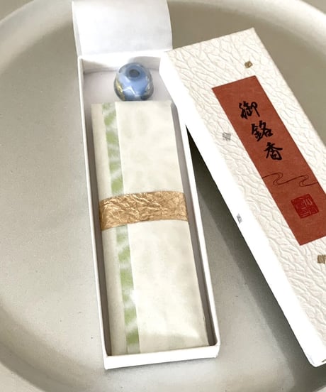 お香10本(白檀/長寸)・蜻蛉玉セット
