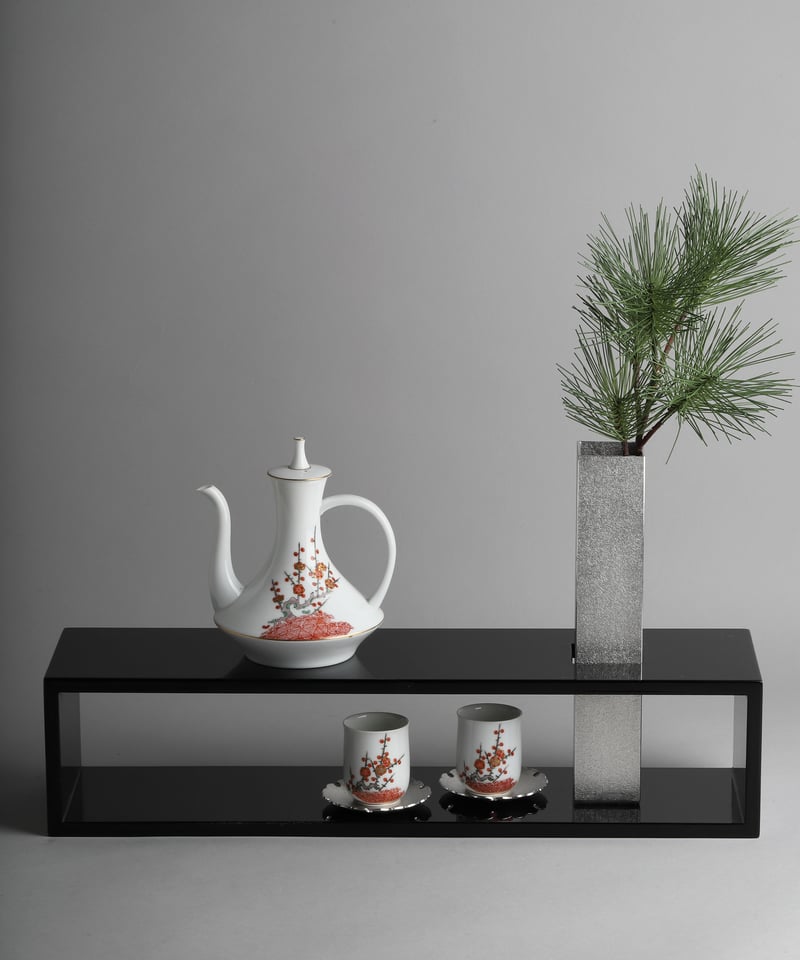 長角漆台 錫製一輪挿しセット | La vie au Japon collection