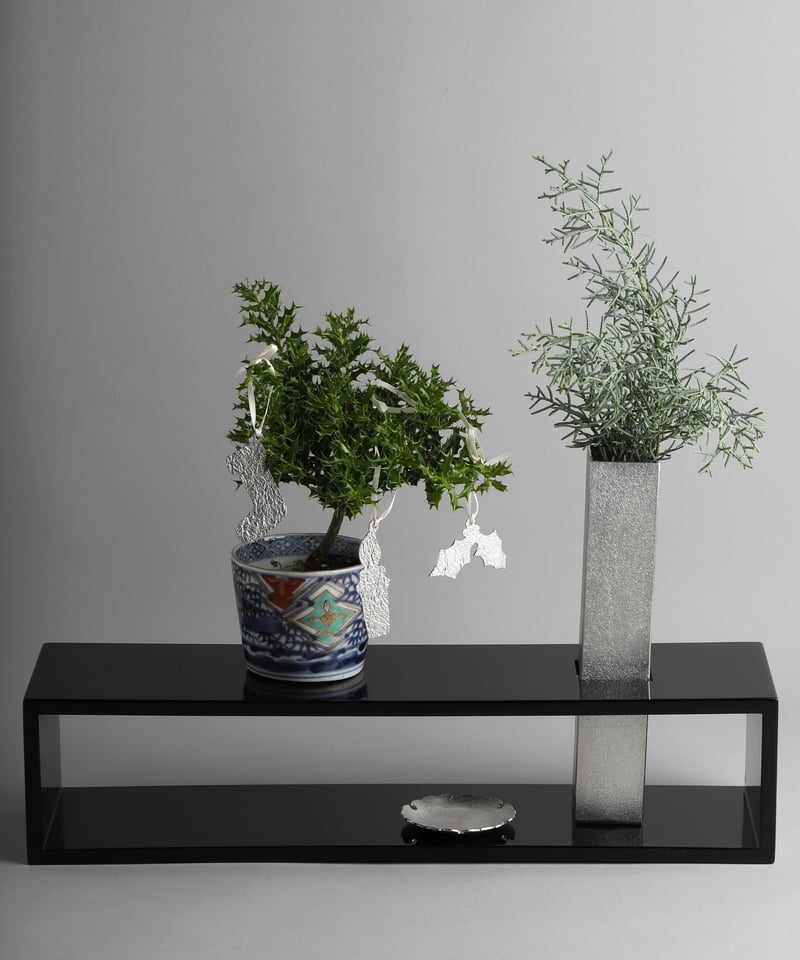 長角漆台 錫製一輪挿しセット | La vie au Japon collection