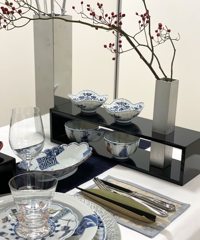 長角漆台 錫製一輪挿しセット | La vie au Japon collection