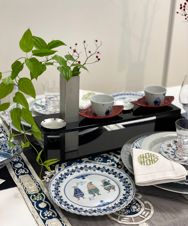 長角漆台 錫製一輪挿しセット | La vie au Japon collection