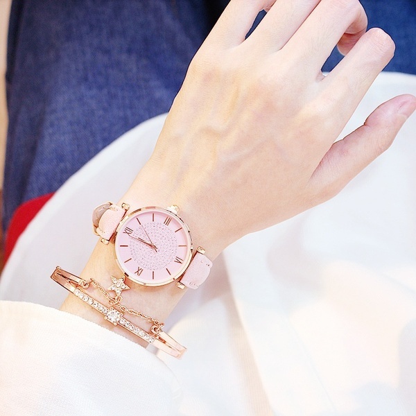 最終値下げ品　希少❗️Swarovski 腕時計 ブレスレットセット　レディース GUOU 腕時計 レディース 女性用 ウォッチ セレブ 人気 楕円形