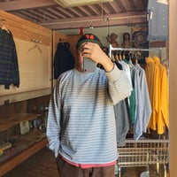 WALLA WALLA SPORT US MADE LT TERRY STRIPE RAGLAN SWEAT