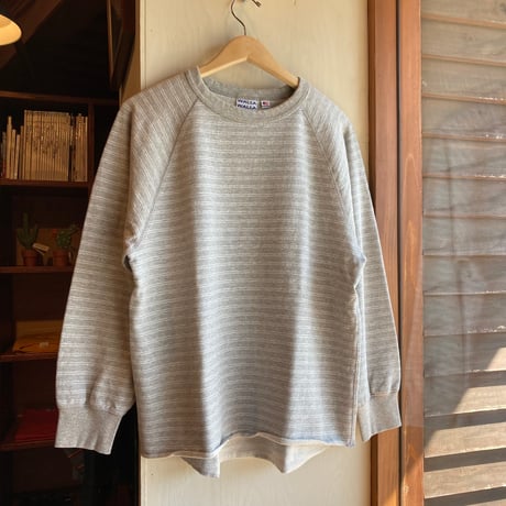 WALLA WALLA SPORT US MADE LT TERRY STRIPE RAGLAN SWEAT