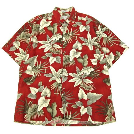 Pierre Cardin ピエールカルダン S/S Hawaiian Shirt ハワイアンシャツ レッド XL
