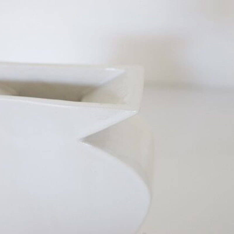 AYA COURVOISIER / FLOWER VASE / DESSIN WHITE |