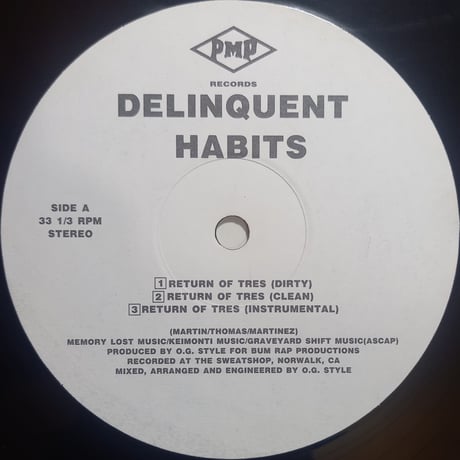 Delinquent Habits / Return Of Tres  (12inch)