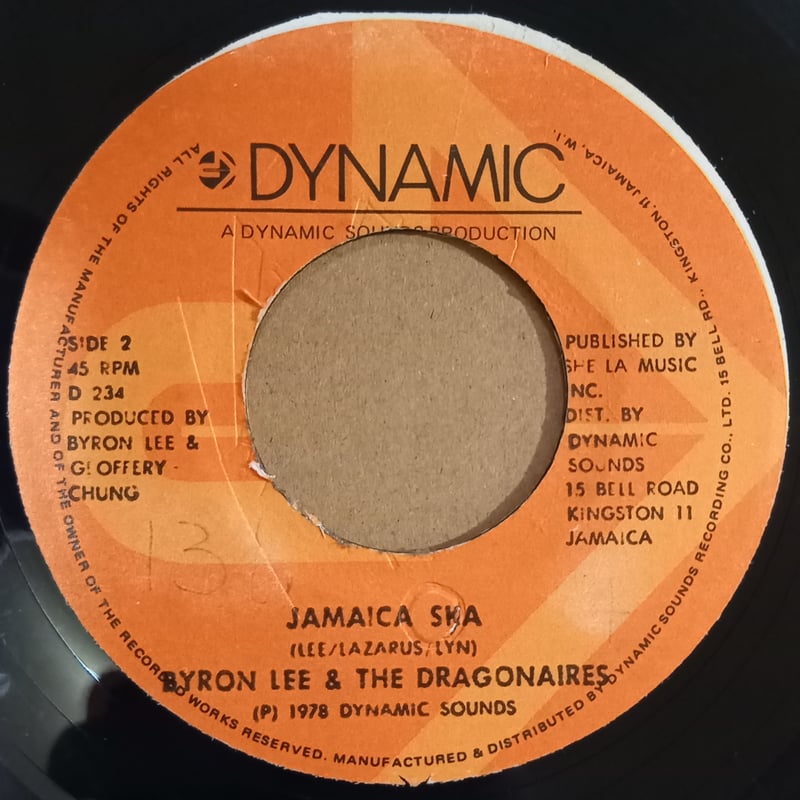 Byron Lee & The Dragonaires / Jamaica Ska (7inc