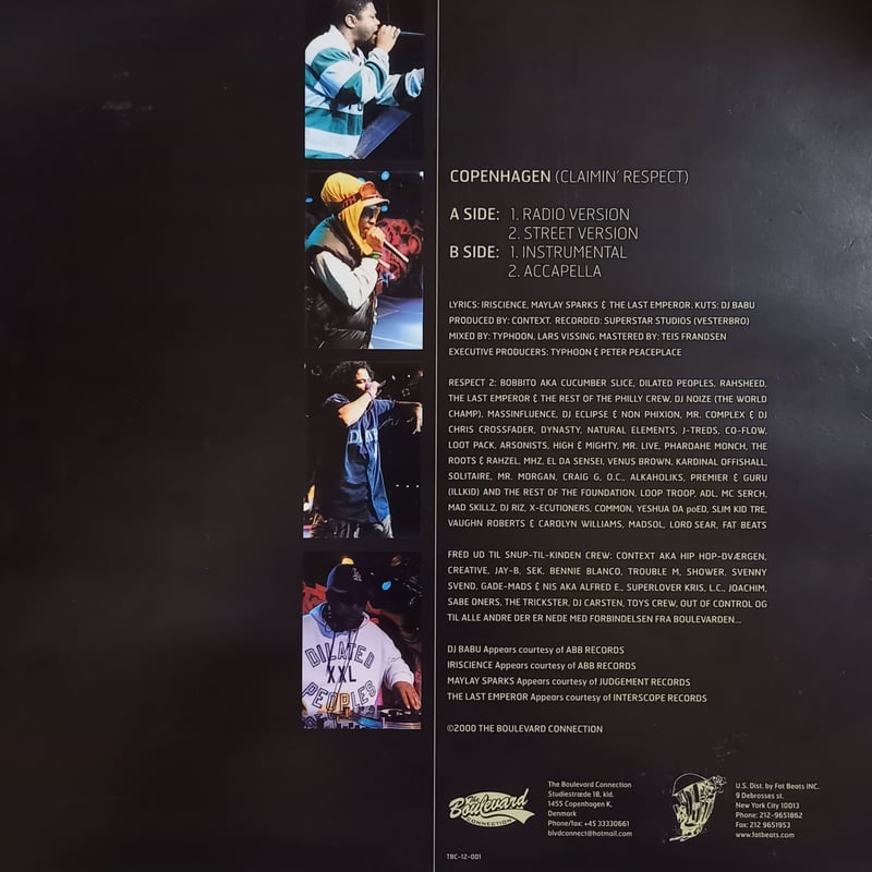 洋楽 BOULEVARD CONNECTION COPENHAGEN The Boulevard Connection – CpH Claimin' Respect #2 / G.A.