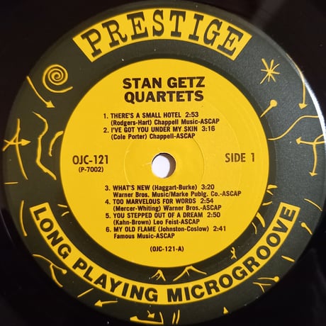 Stan Getz / Stan Getz Quartets  (LP)
