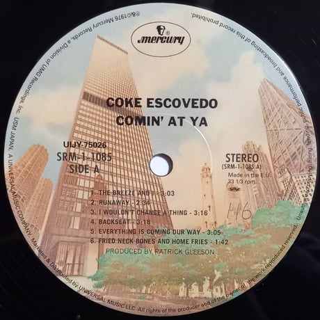 Coke Escovedo / Comin' At Ya  (LP)