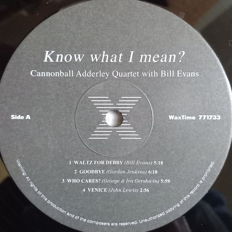 その他 Cannonball Adderley Know What I Mean? LP CANNONBALL ADDERLEY / BILL EVANS / Know What I Mean? (LP
