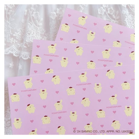 POMPOMPURIN デザインペーパー Flat
