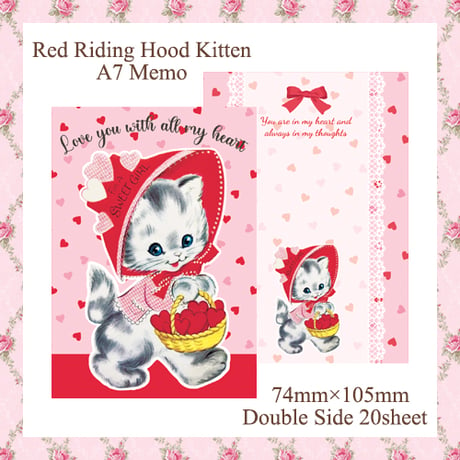 Red Riding Hood Kitten A7 Memo