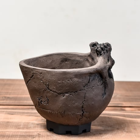 Matasuke Tatsumi（TEATOYA'S GALLERY）【Skull supine pot BLACK 】RFMT24003(T)