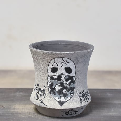 ハイパーポットクリエイター  "阿萬"【Bandana skull Pot 】RF23068