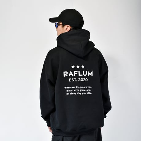 【RAFLUM "3" STAR HOODIE 】BLK RFSW2411001-1/RFSW2411001-2