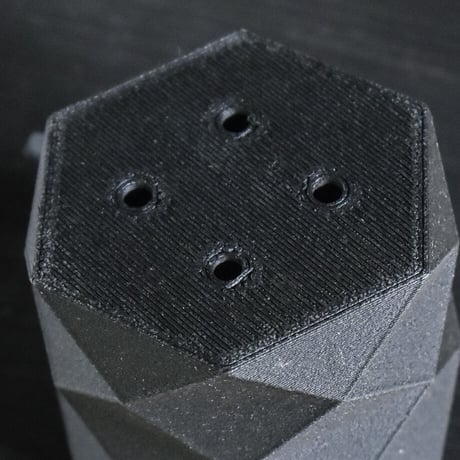 MINIMUM DESIGN / ミニマムデザイン【Set of 3 black planters – Diamant Savane Croix black S】RFMDsaveb001