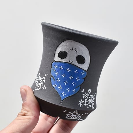 ハイパーポットクリエイター  "阿萬"【Bandana skull Pot 】RFAM23112