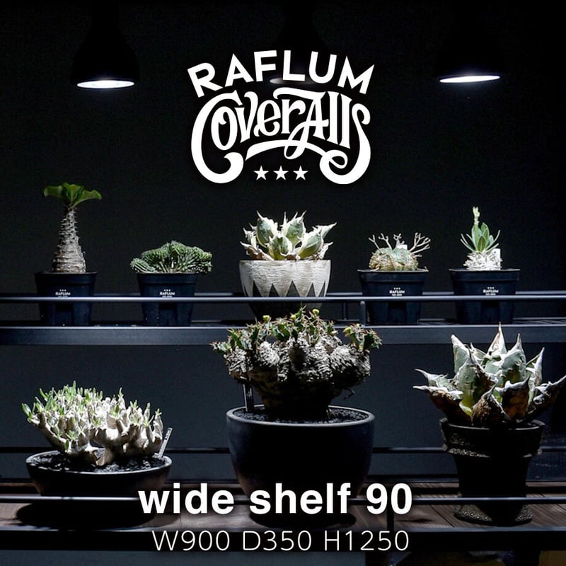 RAFLUM×COVERALLS ワイドシェルフ 90 【 wideshelf 90 】植物棚