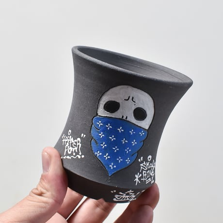 ハイパーポットクリエイター  "阿萬"【Bandana skull Pot 】RFAM23112