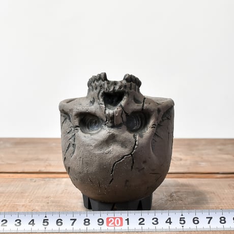 Matasuke Tatsumi（TEATOYA'S GALLERY）【Skull supine pot Black】A