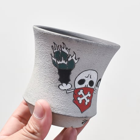 ハイパーポットクリエイター  "阿萬"【Bandanna Skull pot】RFAM24023