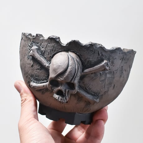 Matasuke Tatsumi（TEATOYA'S GALLERY）【Pirate Skull pot Black】A