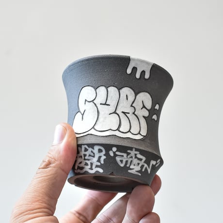 ハイパーポットクリエイター  "阿萬"【Graffiti pot  BLACK】RFAM24028 A