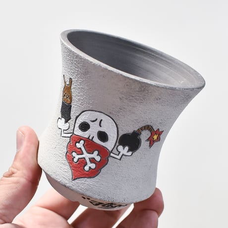 ハイパーポットクリエイター  "阿萬"【Bandanna Skull pot】RFAM24023B