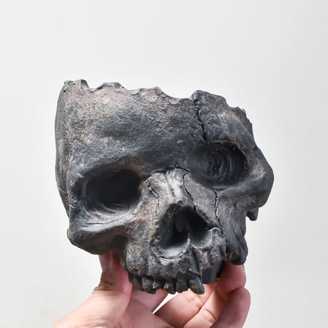 Matasuke Tatsumi（TEATOYA'S GALLERY）【Diagonal Skull pot Black】A